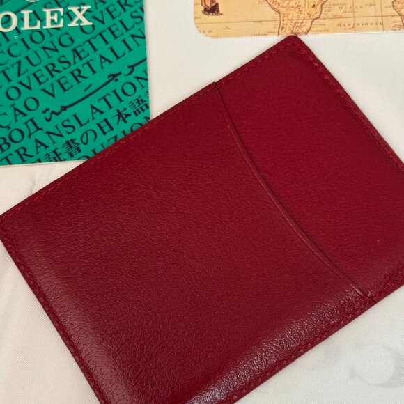 Rolex Red Leather Card Holder with Gold Logo never used!! - Picture 2 of 10